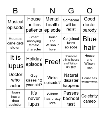 House Bingo Card