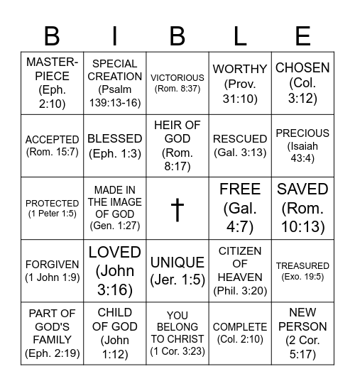 ✨Your Identity in Christ✨ Bingo Card