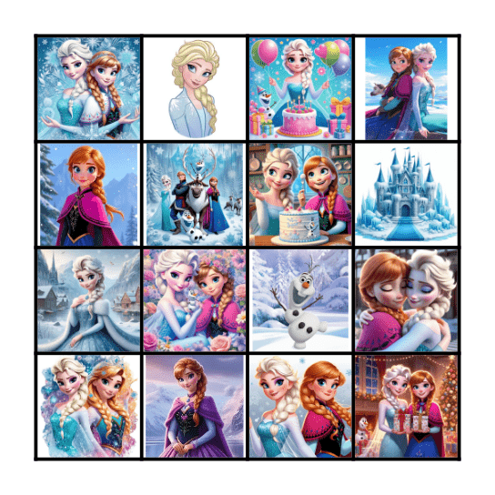 FROZEN Bingo Card