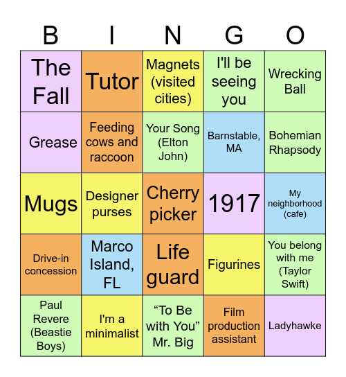 Who's that Jayhawk? Bingo Card