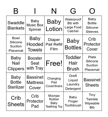 Play While We Open Presents Bingo Card