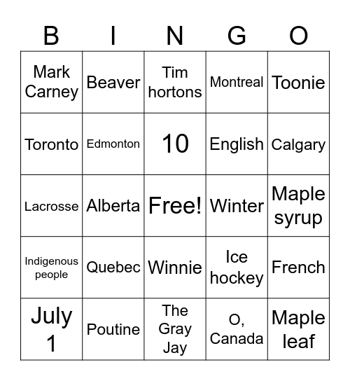 Bingo Card