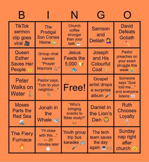 Bible and The Time Vol.2 Bingo Card