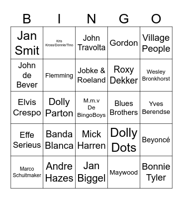 Gooise Glamour Ladies Night Bingo Card