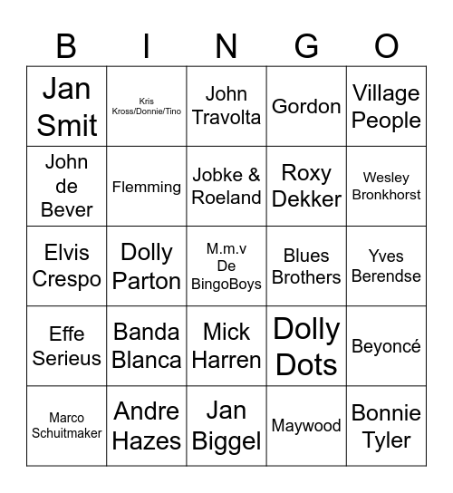 Gooise Glamour Ladies Night Bingo Card
