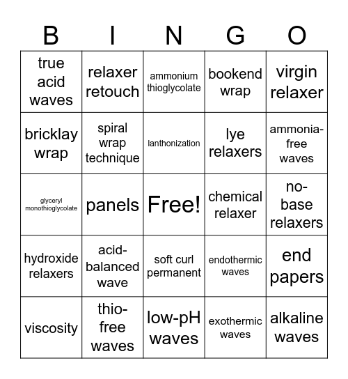 Chemical Texture Services Bingo Card