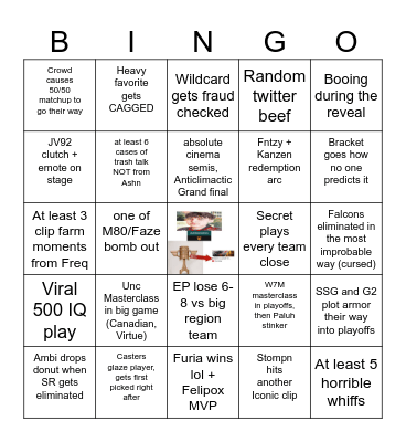 R6 Munich Major Bingo Card