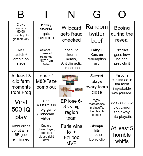 R6 Munich Major Bingo Card