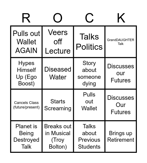 Science 102 Bingo Card