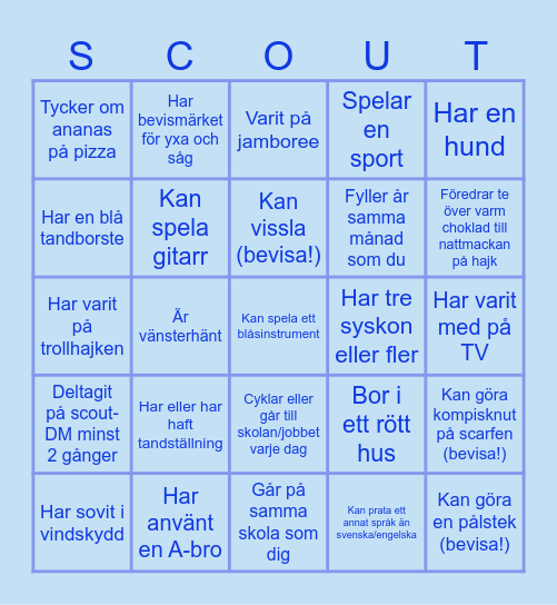 LÄRA KÄNNA VARANDRA - BINGO! Bingo Card