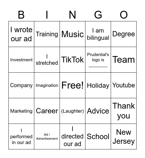 Imagine Day 2025 BINGO! Bingo Card