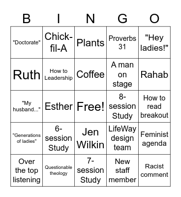 Women's Forum Bingo Card