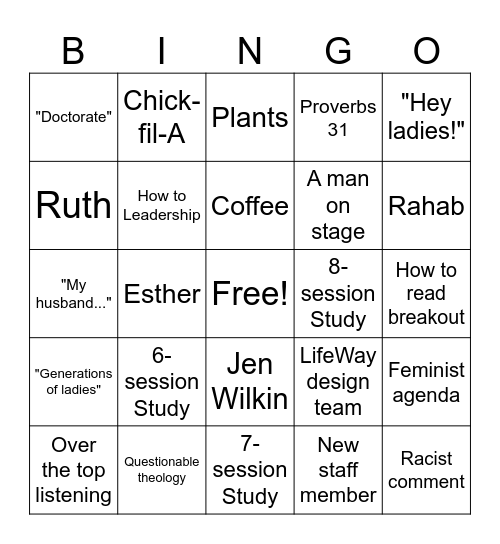 Women's Forum Bingo Card