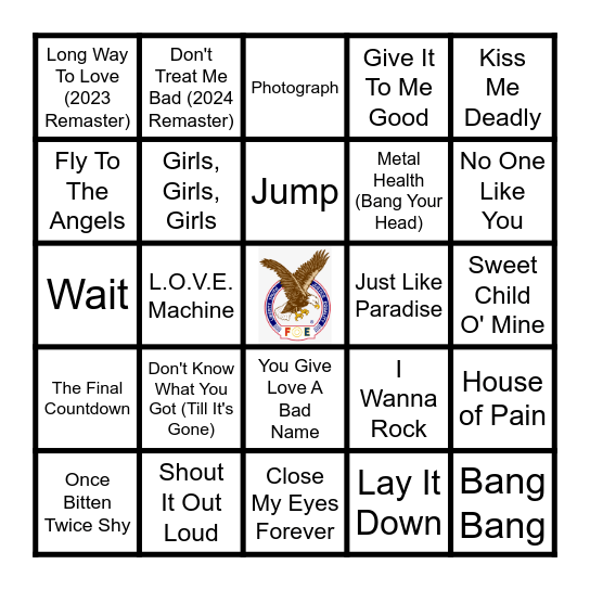 HAIRBANDS Bingo Card