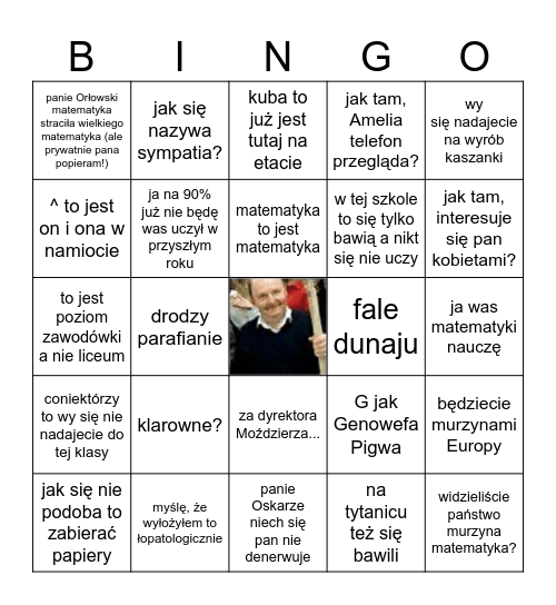 MARIAN GOŃDA BINGO Card