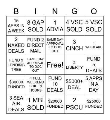 NOVEMBER Bingo Card