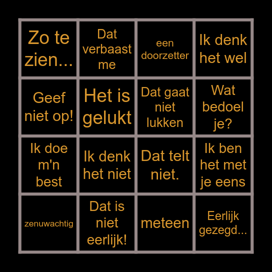 WOORD BINGO betterdutch Bingo Card