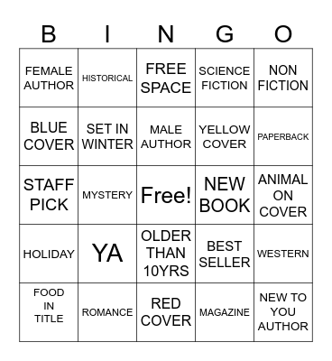 BOOK BINGO Card