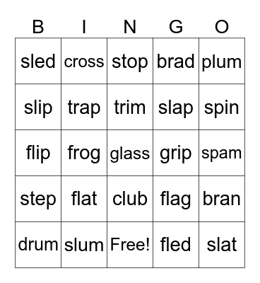 beginning blends Bingo Card