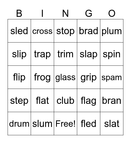 beginning blends Bingo Card