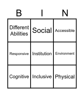Unit 2 Topic 1 Vocabulary Bingo Card
