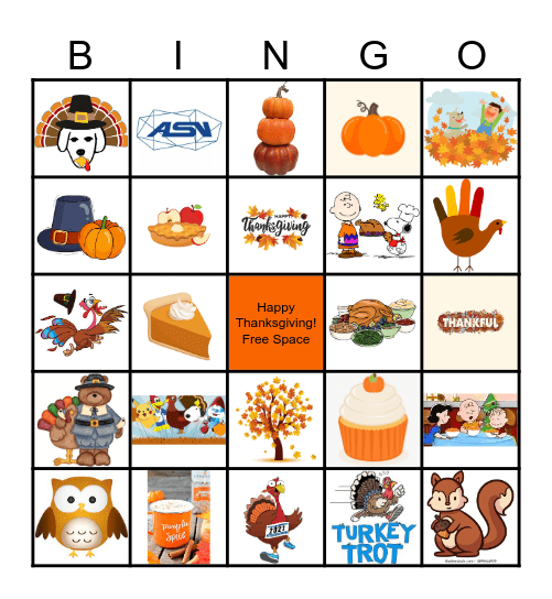 THANKSGIVING BINGO Card