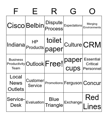 IT Support Department Meeting Bingo Card