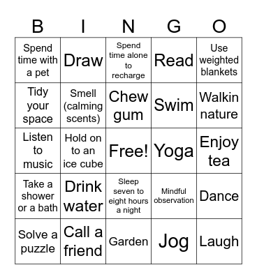 Regulation Bingo Card