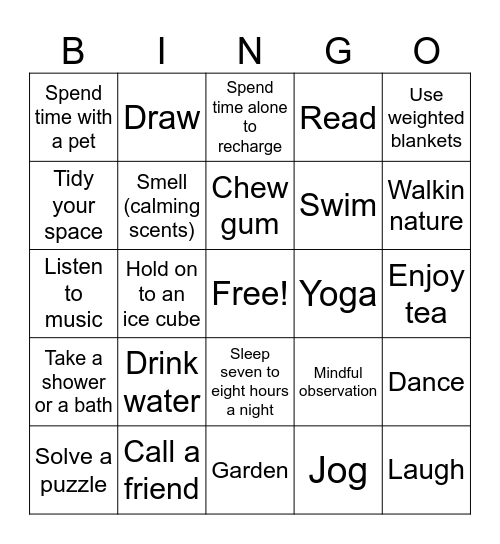 Regulation Bingo Card