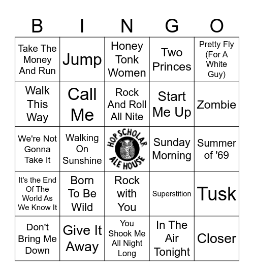 Air Drum Time! Bingo Card