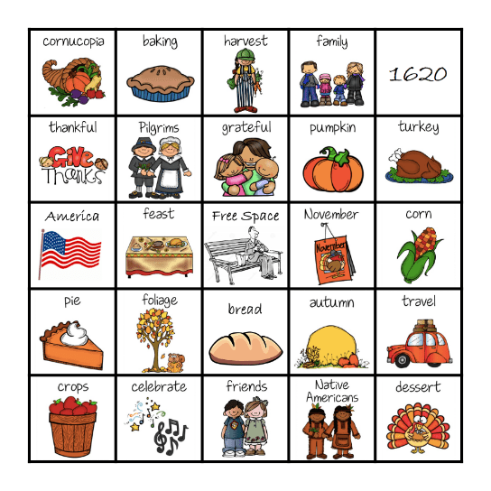 Thanksgiving Bingo 2025 Bingo Card