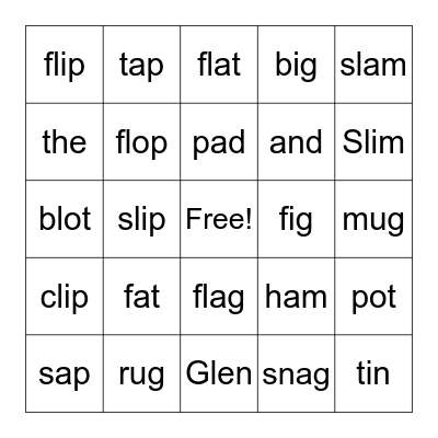 Initial L Blends Skill 3.2 Bingo Card