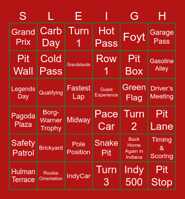 Bricks & Bells Bingo Card