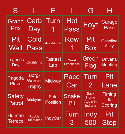 Bricks & Bells Bingo Card