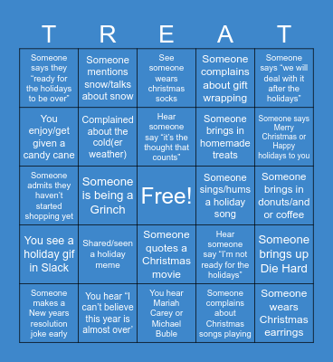 JPC Holiday Bingo! Bingo Card