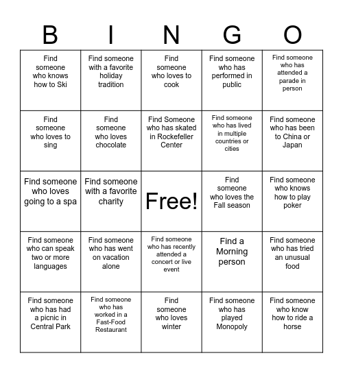 Miscellaneous Topics! Bingo Card