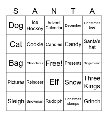 Christmas Bingo Card