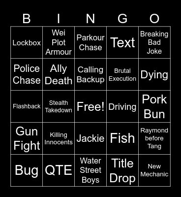 Snoozing Hound Bingo Card