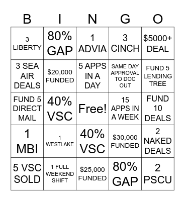 NOVEMBER Bingo Card