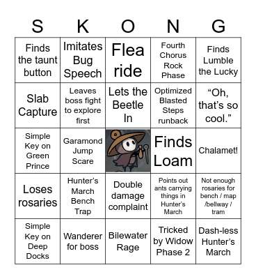 Silksong First Time Bingo Card