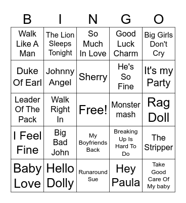 Billboard #1's Part 1 Bingo Card