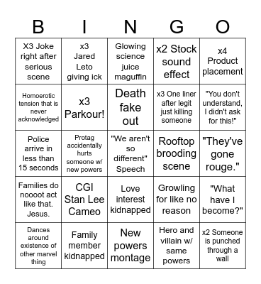 With Benefits Bingo! Bingo Card