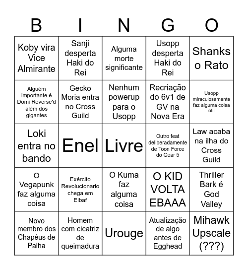 Elbaf Bingo atrasado Bingo Card