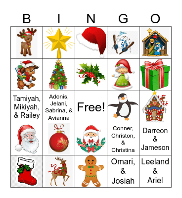 Christmas Bingo Card