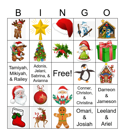 Christmas Bingo Card