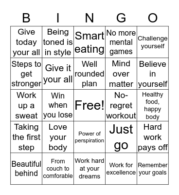 TOPS MOTIVATIONAL QUOTES Bingo Card