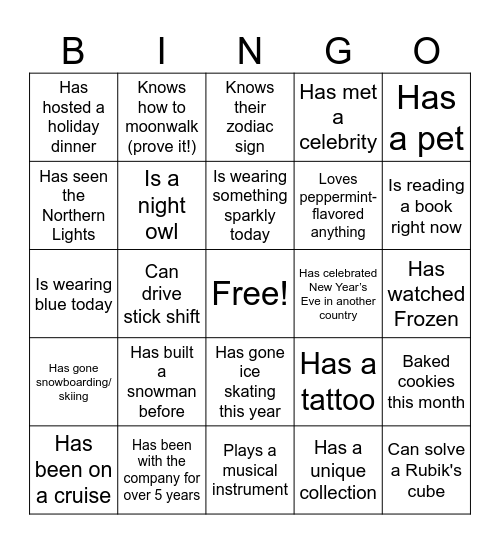 STN' Winter Wonderland BINGO! Bingo Card