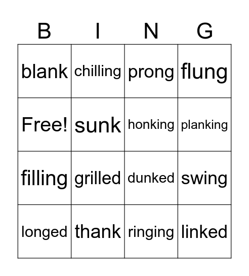 Glued Sounds BING) Bingo Card