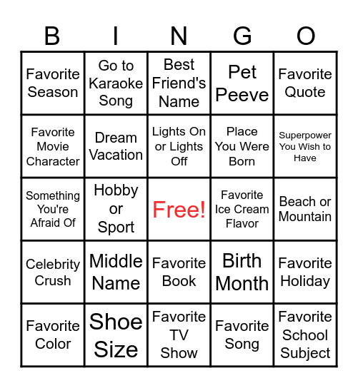 Office Huddle Bingo Card