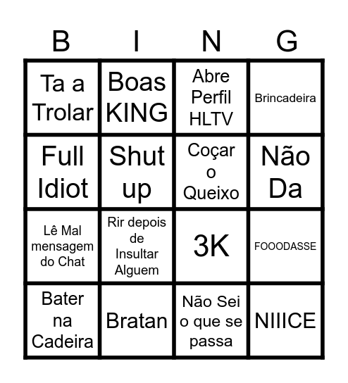 PRCS Match Bingo Card